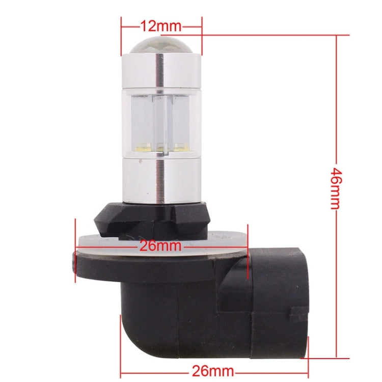 881 30W 1500LM White Light 6 LED Cree XQ-B Car Front Fog Light Lamp Bulb, DC 12-24V