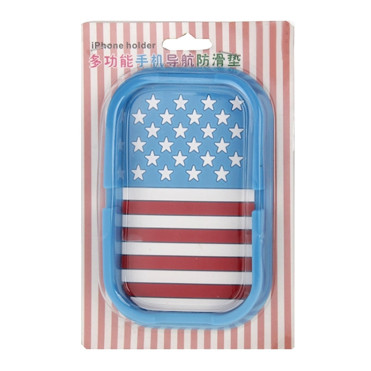 Multi-function Rubber Car Anti-slip Mat with Phone Holder(Blue)