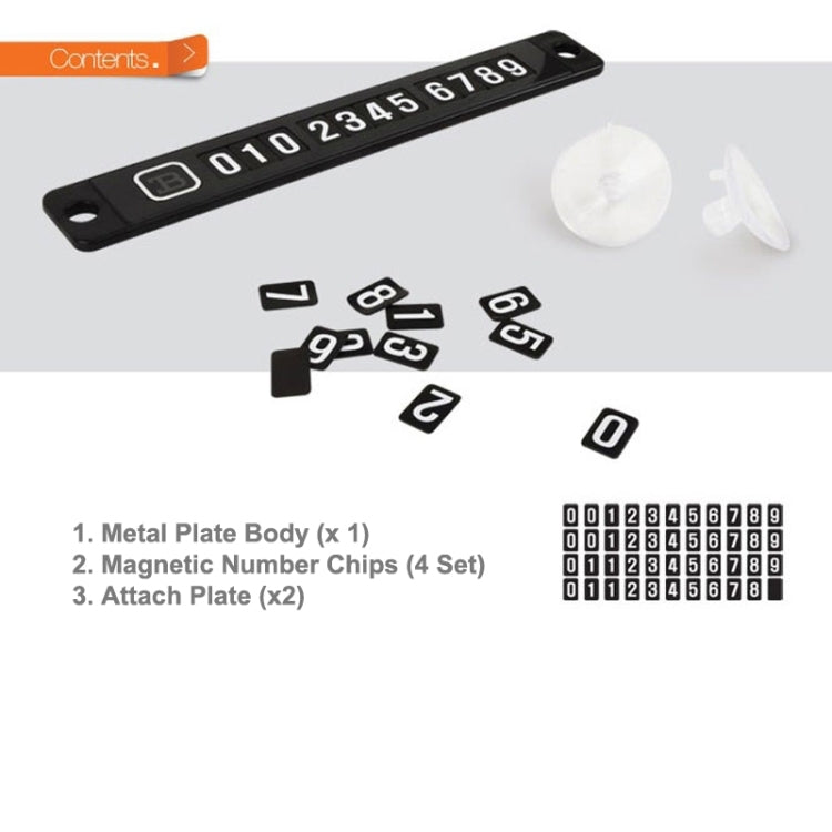 Car Magnetic Puzzle Phone Number Parking Plate