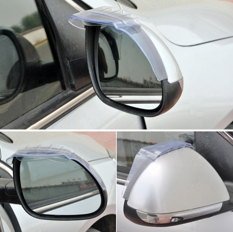 2 PCS Flexible Shielding Rain Board Rain Eyebrow with Wind Guide Apparatus for Car Rearview Mirrors