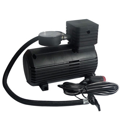 Mini Auto Air Compressor with Car Charger, 12V / 250 PSI(Black)