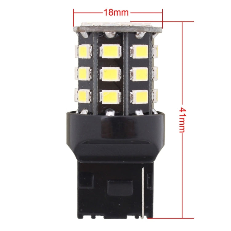 2 PCS T20 3.3W 330LM 6500K White Light 2835 SMD Single Wire 33 LED Car Brake / Steering Light Bulb, DC12V