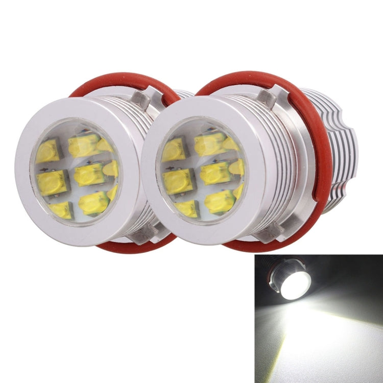 MZ E39 60W 2000LM 12 XB-D LED Car Angel Eyes White Daytime Running Light for BMW 1/ 3 / 6 / 7 / X3/ X5 Series, DC 12-24V, 1 Pair