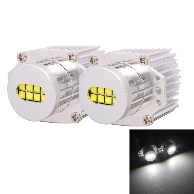MZ E90 64W 8 XB-D LED 2000LM High Power Car Angel Eyes White Daytime Running Light for BMW 3 Series E90 / E91, DC 12-24V, 1 Pair