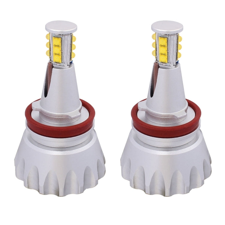 MZ E92 H8 96W 2400LM 12 XT-E LED Car Angel Eyes White Daytime Running Light for BMW 1 / 3 / 6 / X5 Series, DC 12-24V, 1 Pair