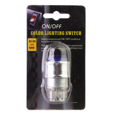 Blue Light Push Start Ignition Switch for Racing Sport (DC 12V)