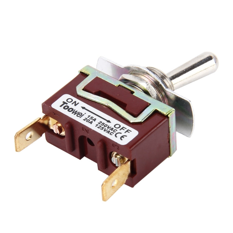 Double-pole ON-OFF Metal Toggle Switch, AC 250V 15A - AC 125V 20A(Black)