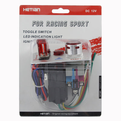 Electroplating Flip-up Start Ignition Switch Panel and Accessories for Racing Sport (DC 12V)