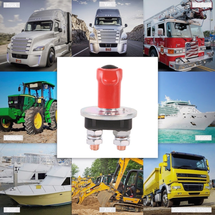 Car Battery Master Switch, Installed Hole Spacing: 48mm, DC 12V / 24V