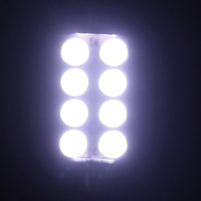 39mm White 8 LED 5050 SMD Car Signal Light Bulb (Pair)