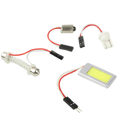 7W White Light LED Car Interior Lamp with T10 Dome + BA9S Festoon Adapter