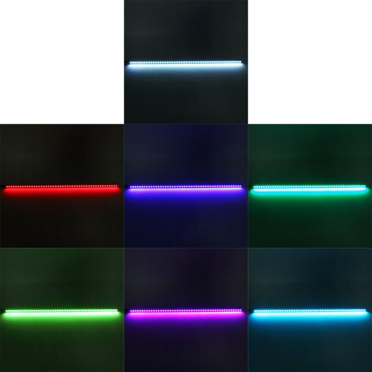 Full Colors 48 LED 5050 SMD Car Knight Rider Strip Light with Remote Control, 30 Modes of Scanning, Length: 56cm