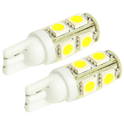 T10 Warm White 9 LED 5050 SMD Car Signal Light Bulb (Pair)