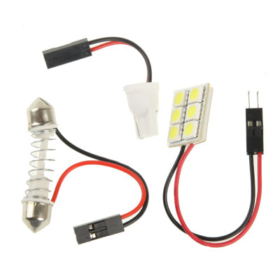 White 6 LED 5050 SMD Car Interior Lamp