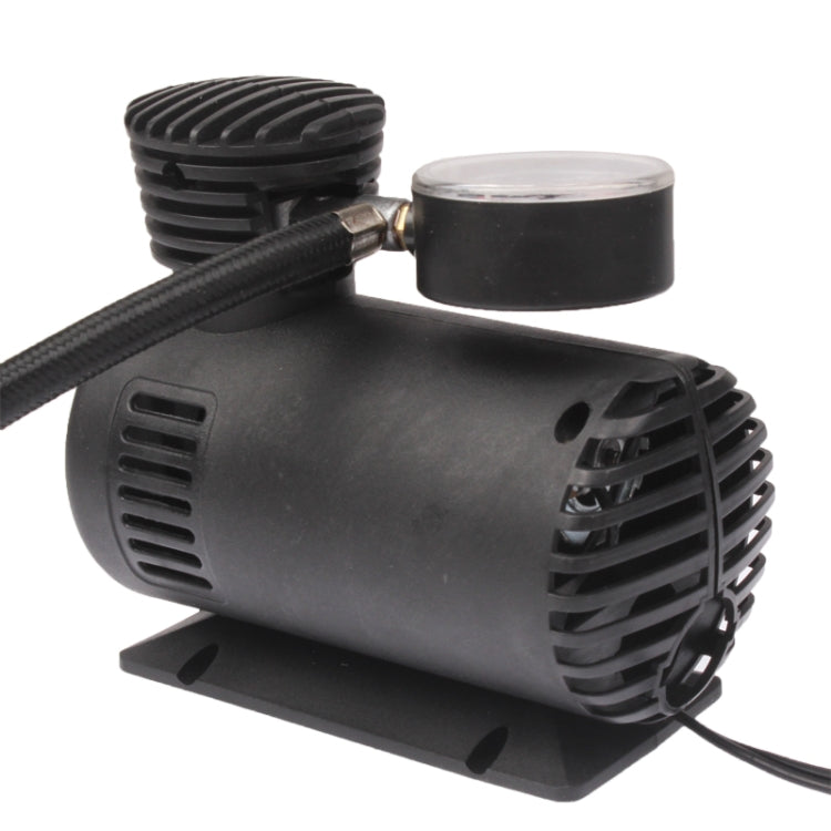Portable Mini Auto Electric Air Compressor with Car Charger (300 PSI / DC 12V)(Black)