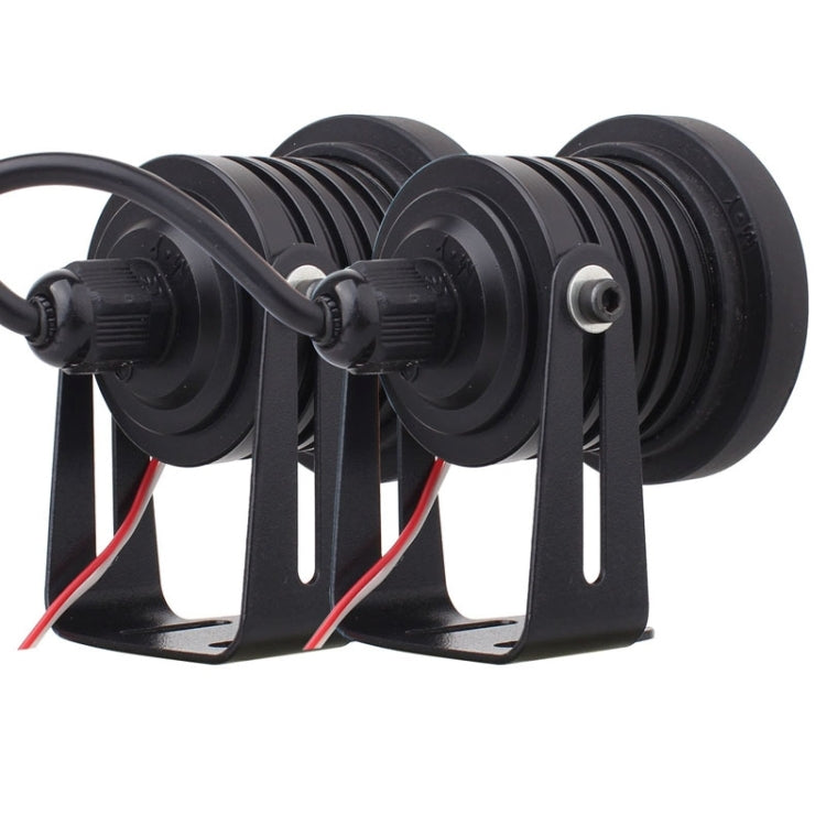 2 PCS 2.5 inch 10W 900LM White + Yellow Light 6500K Waterproof LED Eagle Eye Light for Vehicles, DC 12V, Cable Length: 20cm(Black)