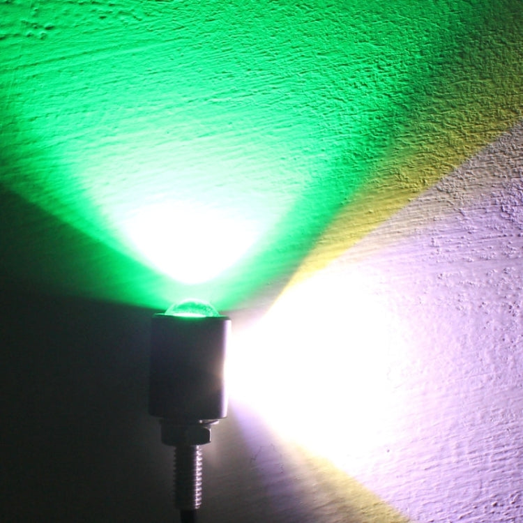 2 PCS MZ 16mm 6W 250LM White Green Light COB LED Eagle Eye Light Daytime Running Light for Vehicles