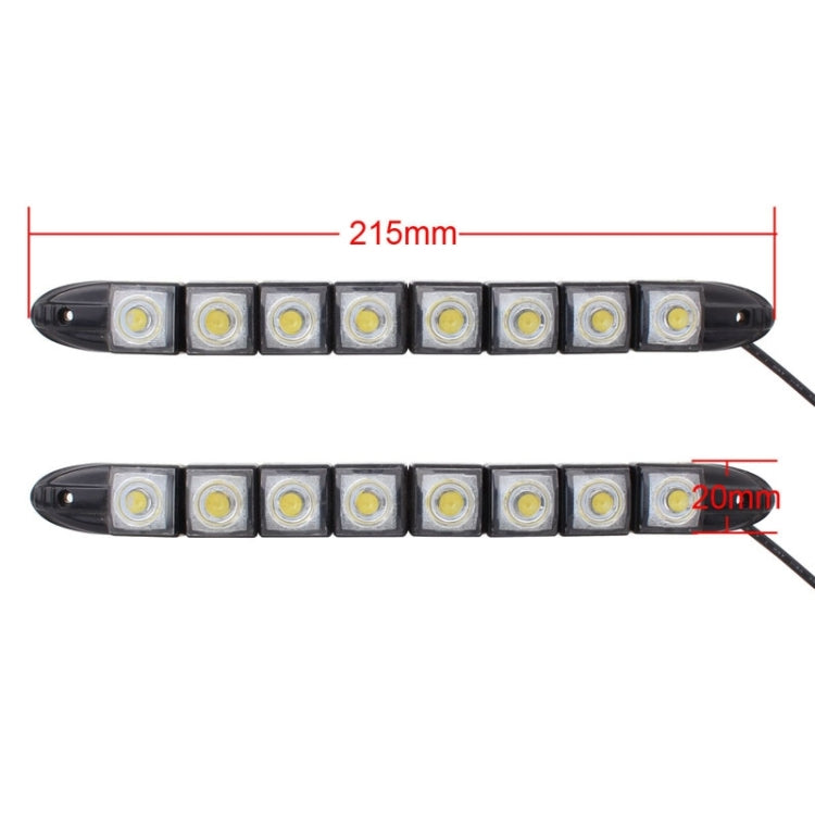 2 PCS 4W 8 LED SMD 5050 Flexible Snake LED Car Daytime Running Lights, DC 12V