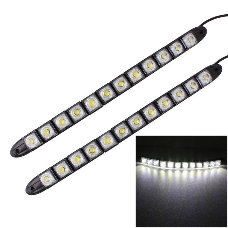 2 PCS 6W 12 LED SMD 5050 Flexible Snake LED Car Daytime Running Lights, DC 12V