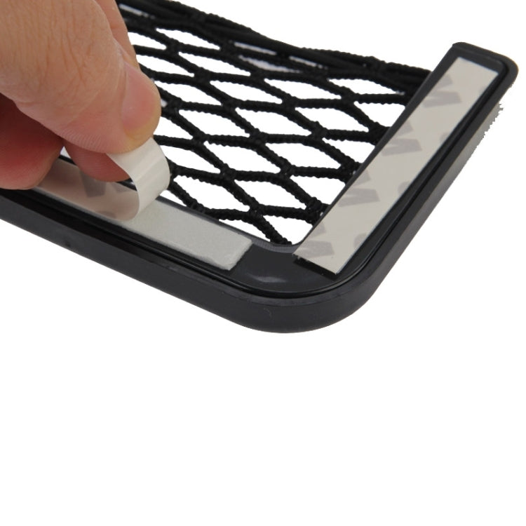 Car Net Pockets 20cm x 8cm Automotive Storage String Bag with Adhesive