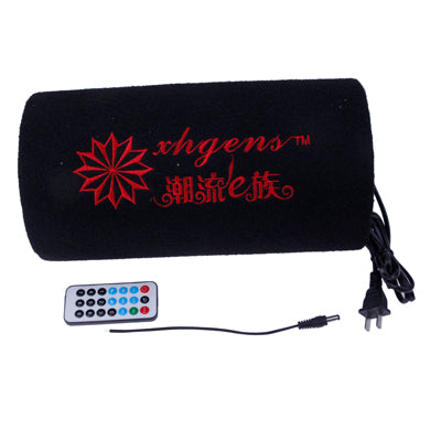 5 inch Round Shape Stereo Motorcycle / Car Subwoofer, Support TF Card & U Disk Reader, with Remote Control (US Plug)(Black)