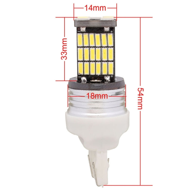 2 PCS T20 W21/5W 7443 9W 450LM White Light 45 LED 4014 SMD Car Brake Light Rear Driving Lamp Bulb, DC 12V