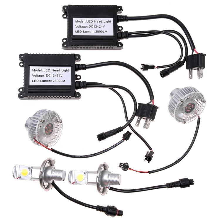 2 PCS FH01 60W 2x CREE 2800LM 6000K White Light Car LED Head Lamp, 2 Modes, DC 12-24V