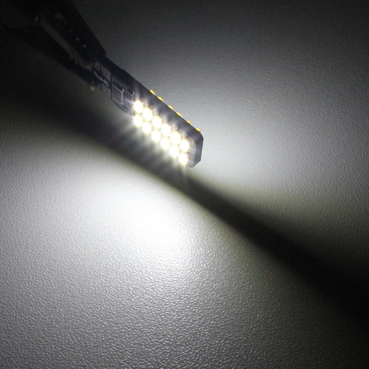 2 PCS T10 2.4W 288LM White Light 24 LED SMD 3014 Canbus Decode Car Clearance Lights Lamp, DC 12V