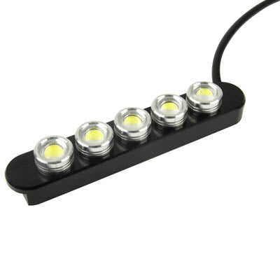 Car White 2 x 5 LED Daytime Running Lights, DC 12V