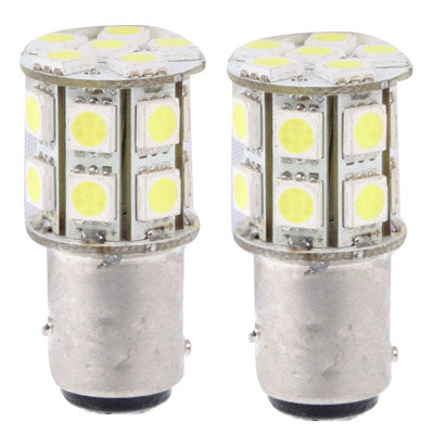1157 White 20 LED 5050 SMD Car Signal Light Bulb, DC 12V (Pair)