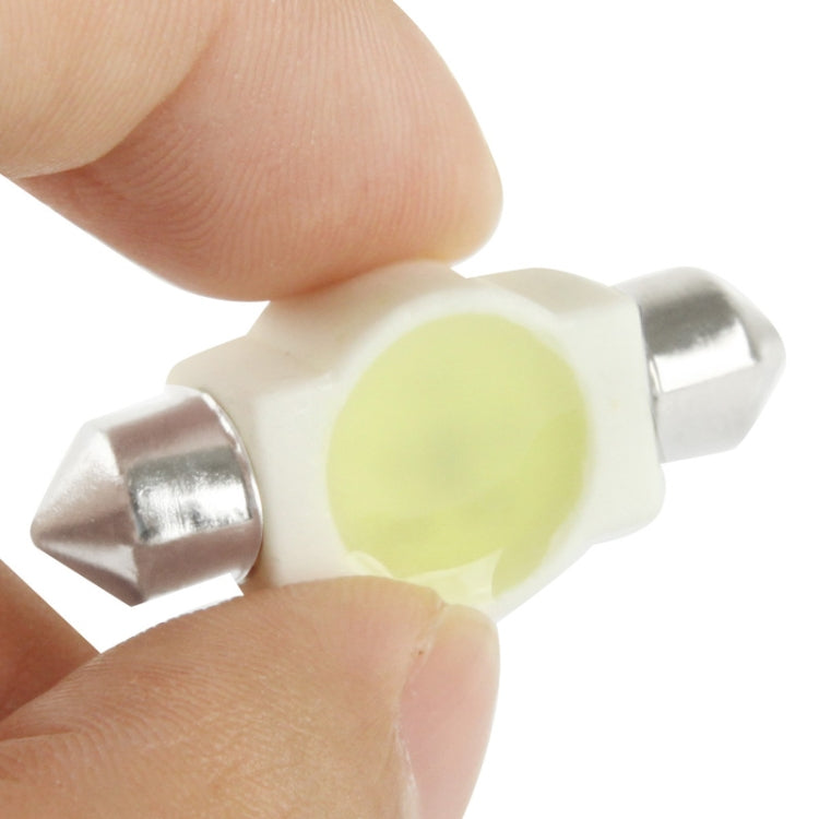 36mm 1.5W White Ceramic LED Car Signal Light Bulb, DC 12V (Pair)