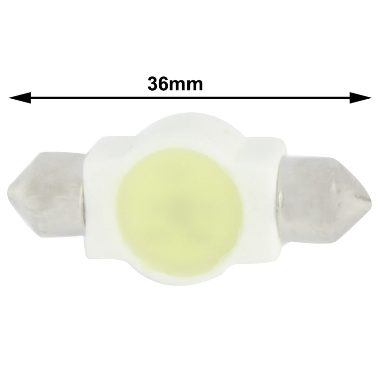 36mm 1.5W White Ceramic LED Car Signal Light Bulb, DC 12V (Pair)