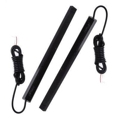 White 2 x 8 LED Waterproof Eagle Eye DIY Rogue Light, Length: 21cm (Pair), Black