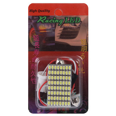 Super Bright White 64 LED Car Interior Lamp, DC 12V