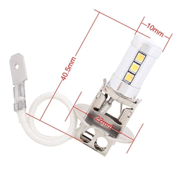 MZ H3 7.5W 750LM White Light 15 LED 2323 SMD LED Canbus Error-Free Car LED Front Fog Light, DC12-18V
