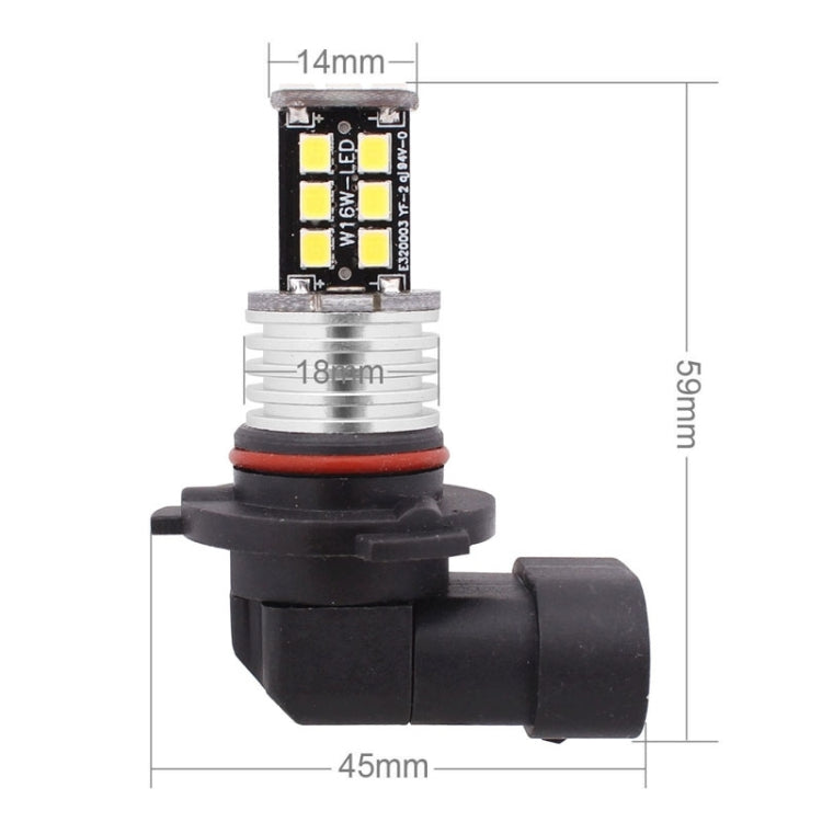 2 PCS 9006 3W White LED 300LM SMD 2835 Car Rear Fog Lamp / Backup Light for Vehicles, DC 12V