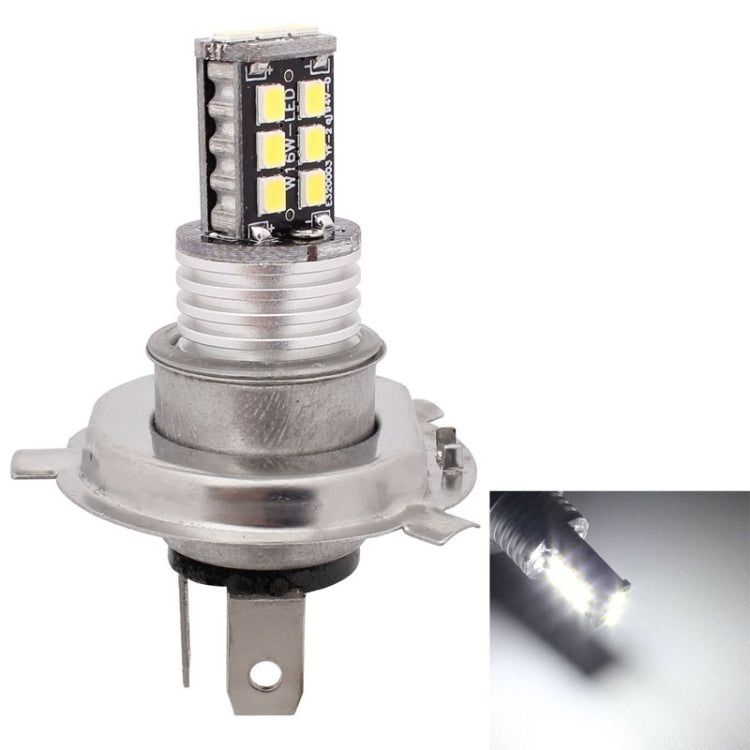 2 PCS H4 3W White LED 300LM SMD 2835 Car Rear Fog Lamp / Backup Light for Vehicles, DC 12V