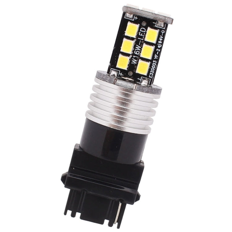 2 PCS T25 Single Wire 3W White LED 300LM SMD 2835 Car Rear Fog Lamp / Backup Light for Vehicles, DC 12V