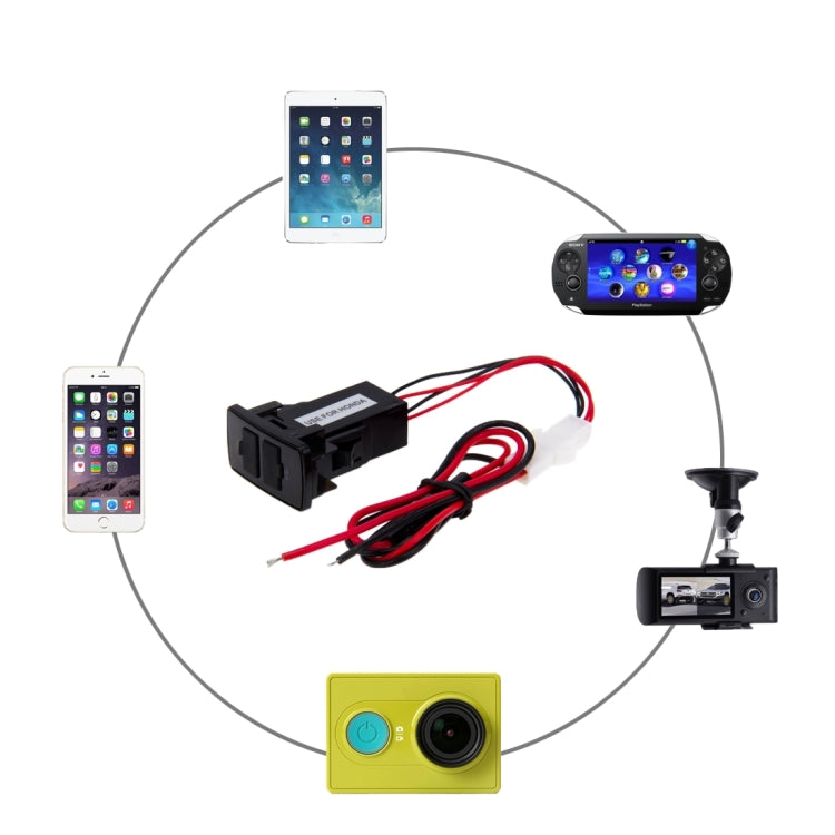 Smart Phone 001 3.3A 2 Ports USB Car Charger Adapter for iPhone 6 / iPad Air, Compatible with HONDA