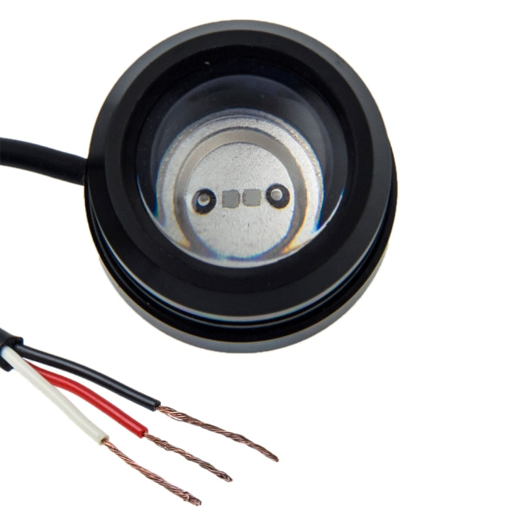 2 PCS 15F 15W Green Light 3 LED Metal Eagle Eyes Car Flash Light Lamp, Constant Current, Wire Length: 95cm