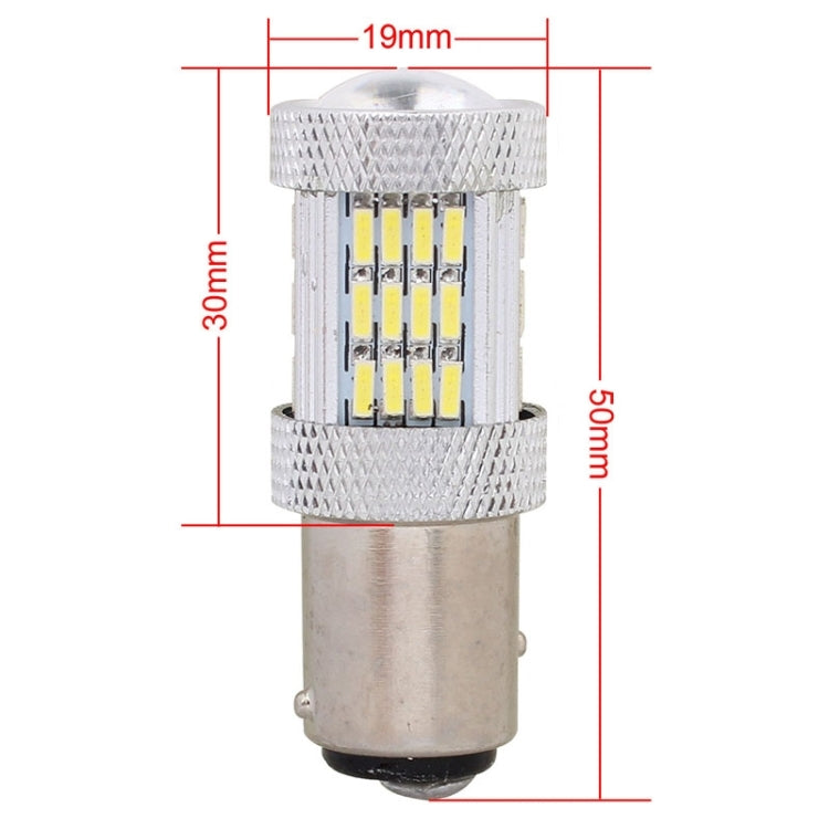 2PCS 1157 P21/5W BAY15D 10W 540LM White Light 54 LED 4014 SMD Car Brake Light Rear Driving Lamp Bulb, DC 12V