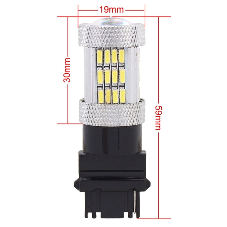 2PCS T25 P27W 3156 10W 540LM White Light 54 LED 4014 SMD Car Brake Light Fog Lights Bulb, DC 12V