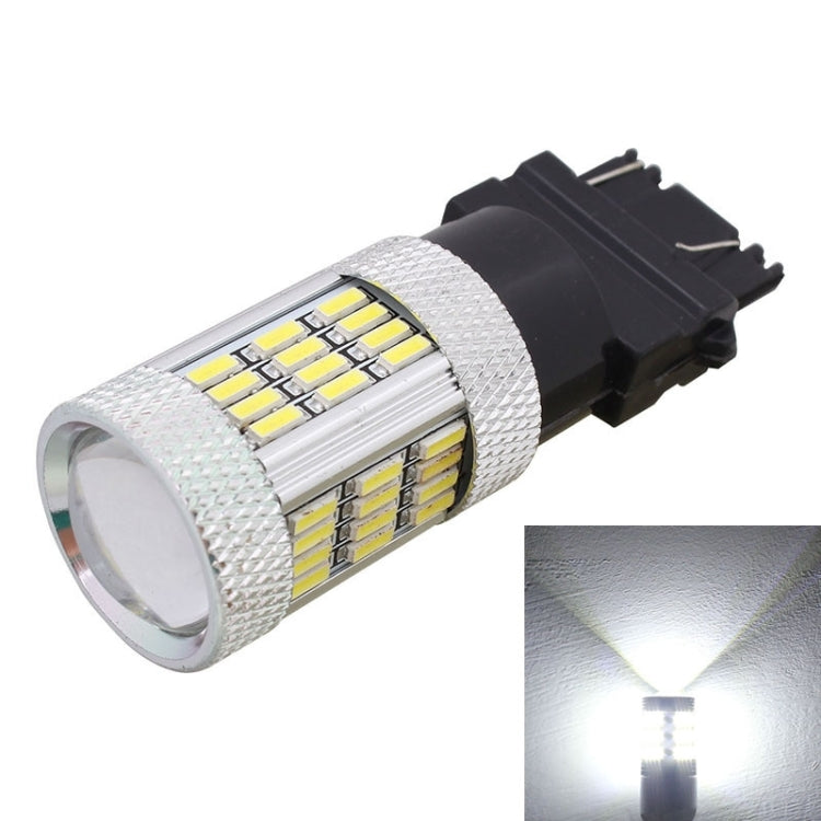 2PCS T25 P27/7W 3157 10W 540LM White Light 54 LED 4014 SMD Car Brake Light Rear Driving Lamp Bulb, DC 12V