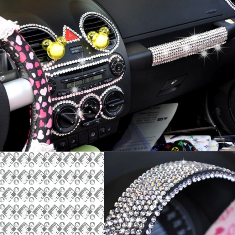 140 PCS Square + 308 PCS Round Glitter Crystal Diamond Decoration / Shining Rhinestone Sticker for Car Sticker & Cell Phone Ornament(Grey)