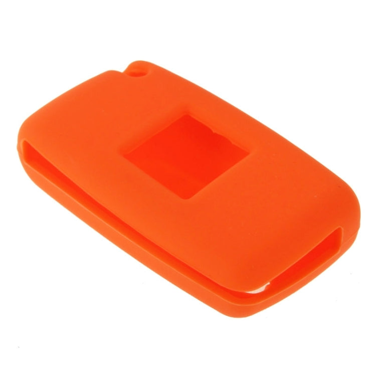 Three Buttons Type Car Key Silicone Protective Case for Peugeot 307 / 408 / 407 / 607(Orange)