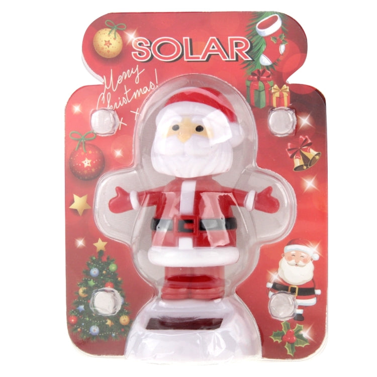 Solar Powered Bobble Head Dancing Toy Car Decoration Ornament Merry Christmas Santa Claus