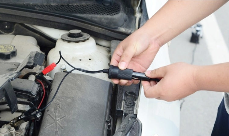 12V Car Cigarette Lighter Battery Clip Adapter Cable