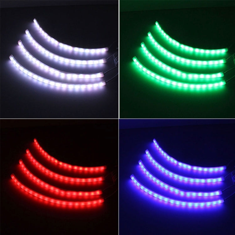 Car Acoustic LED Atmosphere Lamp / Chassis / Automobile Hub Lights RGB Colorful Musice Lamp, 12V