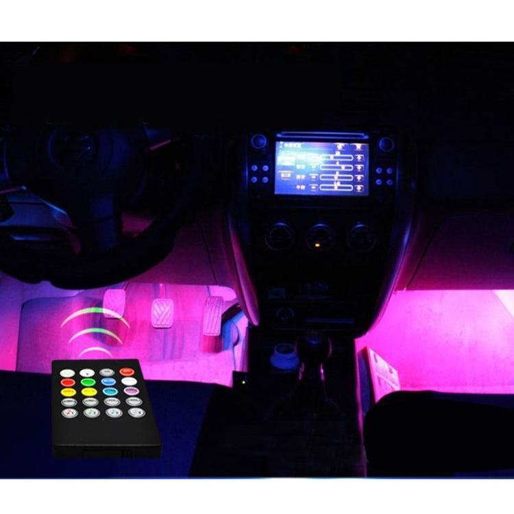 Car Acoustic LED Atmosphere Lamp / Chassis / Automobile Hub Lights RGB Colorful Musice Lamp, 12V