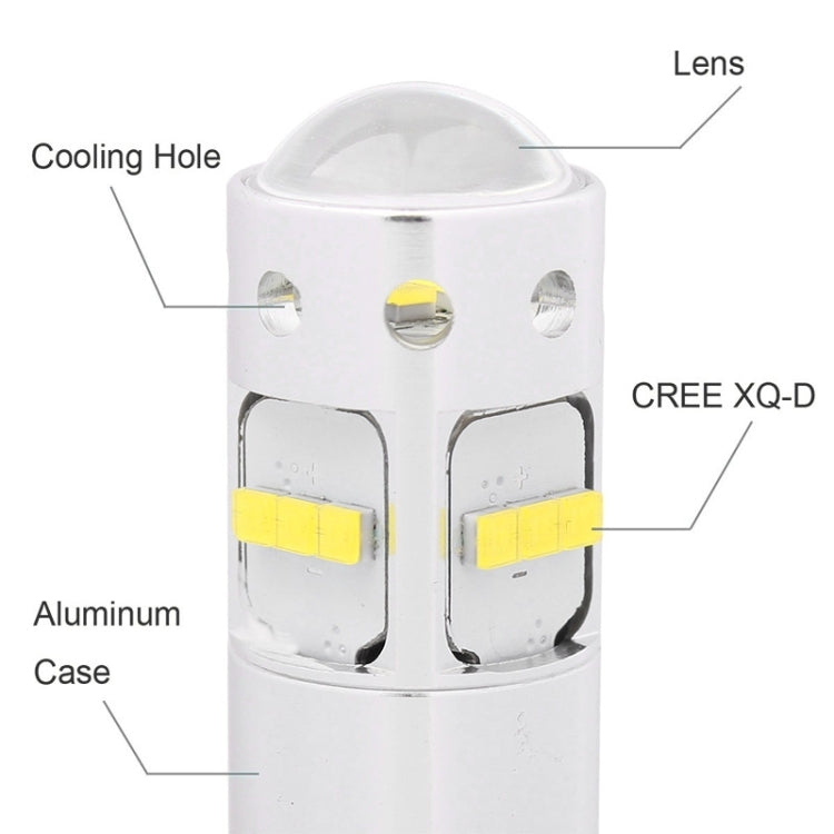 MZ H1 65W 640LM White Light 16 CREE XQ-D Car Daytime Running Light Fog Light Bulb, DC 12-24V